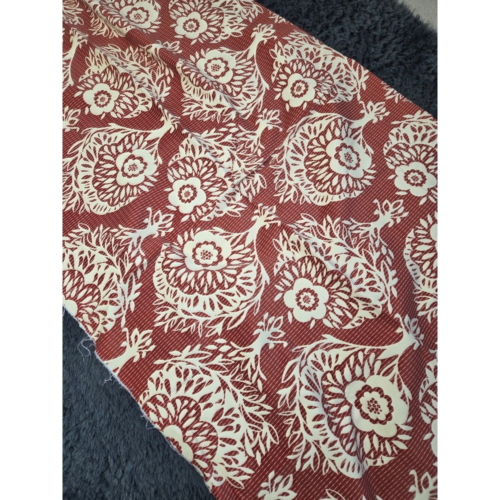 Innocent Crush Anna Maria Horner Velveteen Fabric 1.6 Yds 56W Brick Burnt Orange